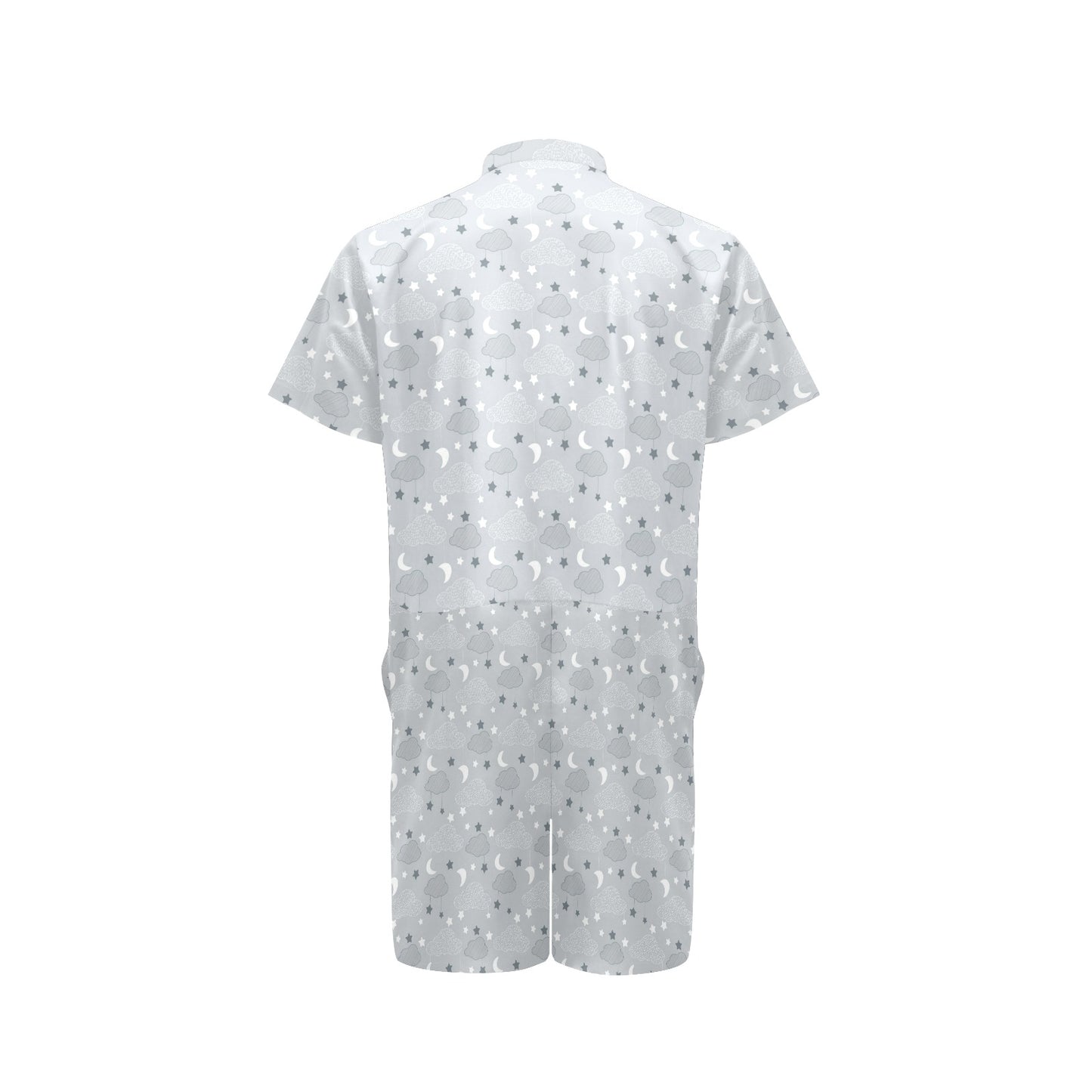 Cloud Pattern Print Design 04 Men's Romper