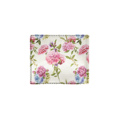 Carnations Pattern Print Design CN02 Men's ID Card Wallet