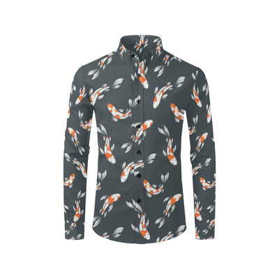 KOI Fish Pattern Print Design 04 Men's Long Sleeve Shirt