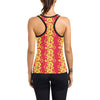 Orange Hibiscus Pattern Print Design HB018 Women's Racerback Tank Top