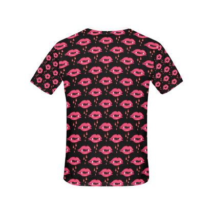 Vampire Lips Print Design LKS303 Women's  T-shirt