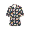 Sugar Skull Print Design LKS305 Women's Hawaiian Shirt