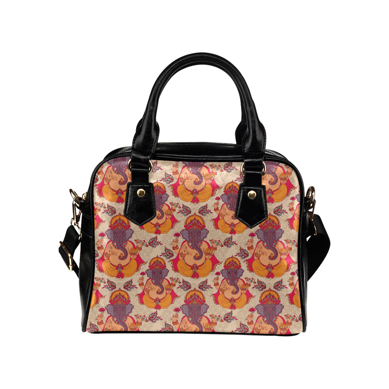 Ganesha Indian Pattern Print Design 02 Shoulder Handbag