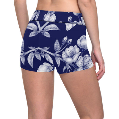 Cherry Blossom Pattern Print Design CB01 Yoga Shorts