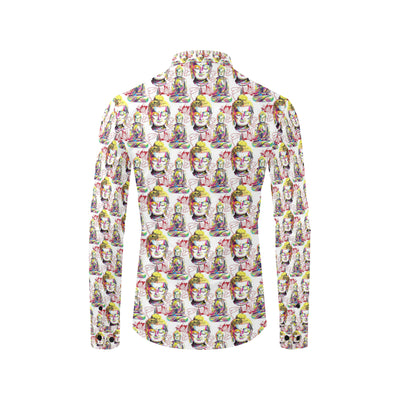 Buddha Pattern Print Design 06 Men's Long Sleeve Shirt