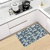 Surf Wave Pattern Print Kitchen Mat