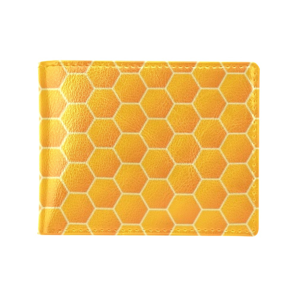 Honey Bee Honeycomb Print Design LKS3011 Men's ID Card Wallet