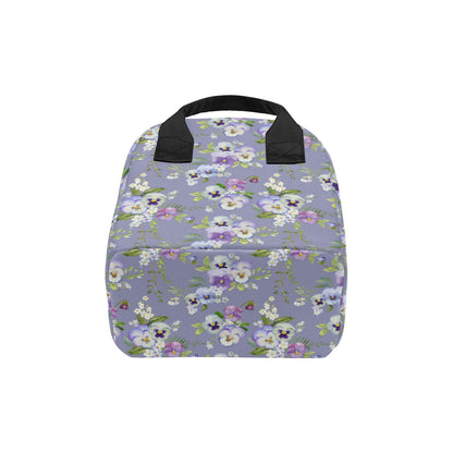 Pansy Pattern Print Design PS05 Insulated Lunch Bag