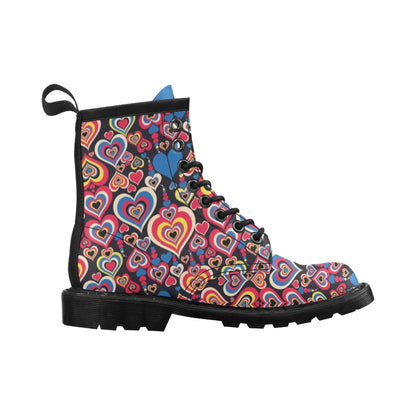 Heart Pattern Print Design HE08 Women's Boots