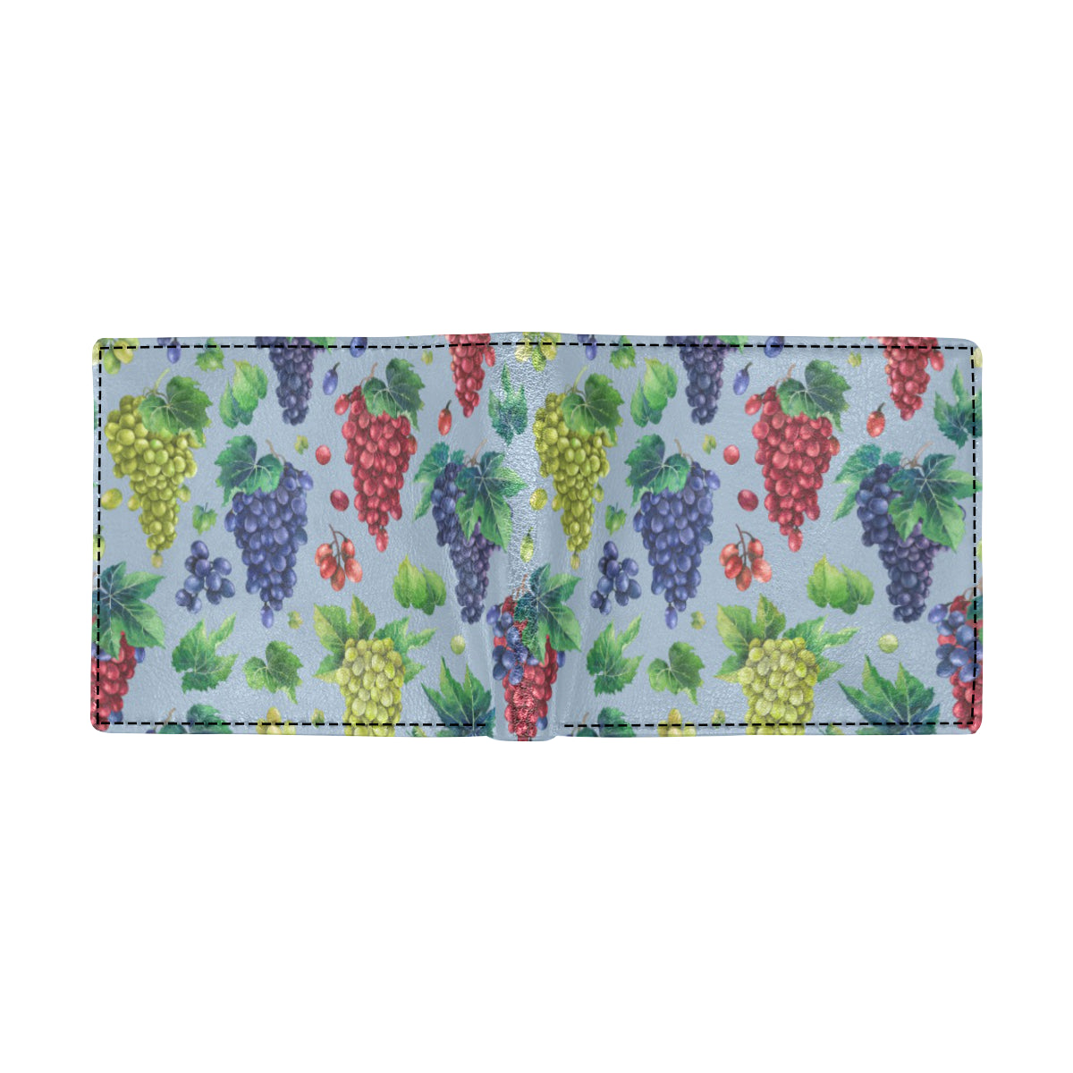 Grape Pattern Print Design GP06 Men's ID Card Wallet