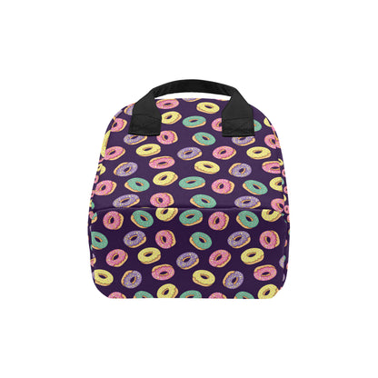 Donut Pattern Print Design DN08 Insulated Lunch Bag