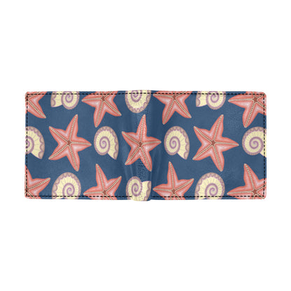Starfish Pattern Print Design 03 Men's ID Card Wallet