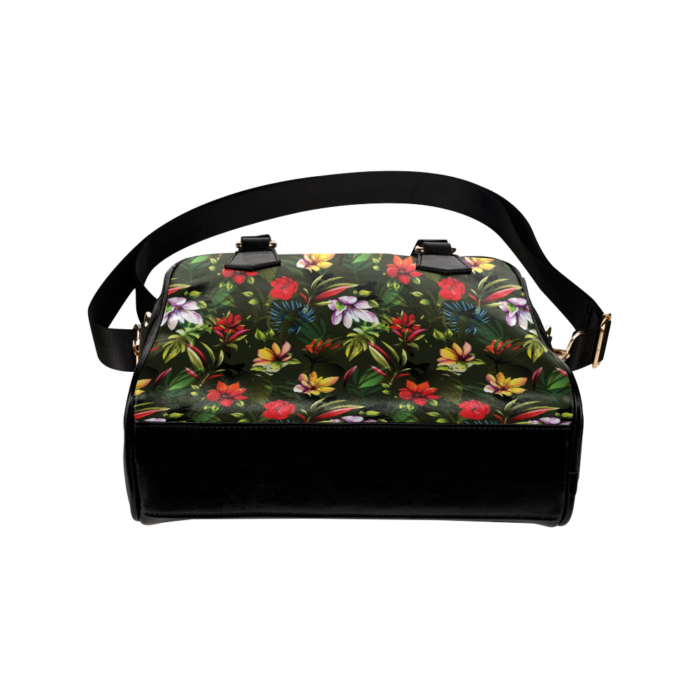 Magnolia Pattern Print Design 02 Shoulder Handbag