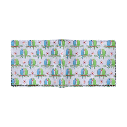 Budgerigar Pattern Print Design 05 Men's ID Card Wallet