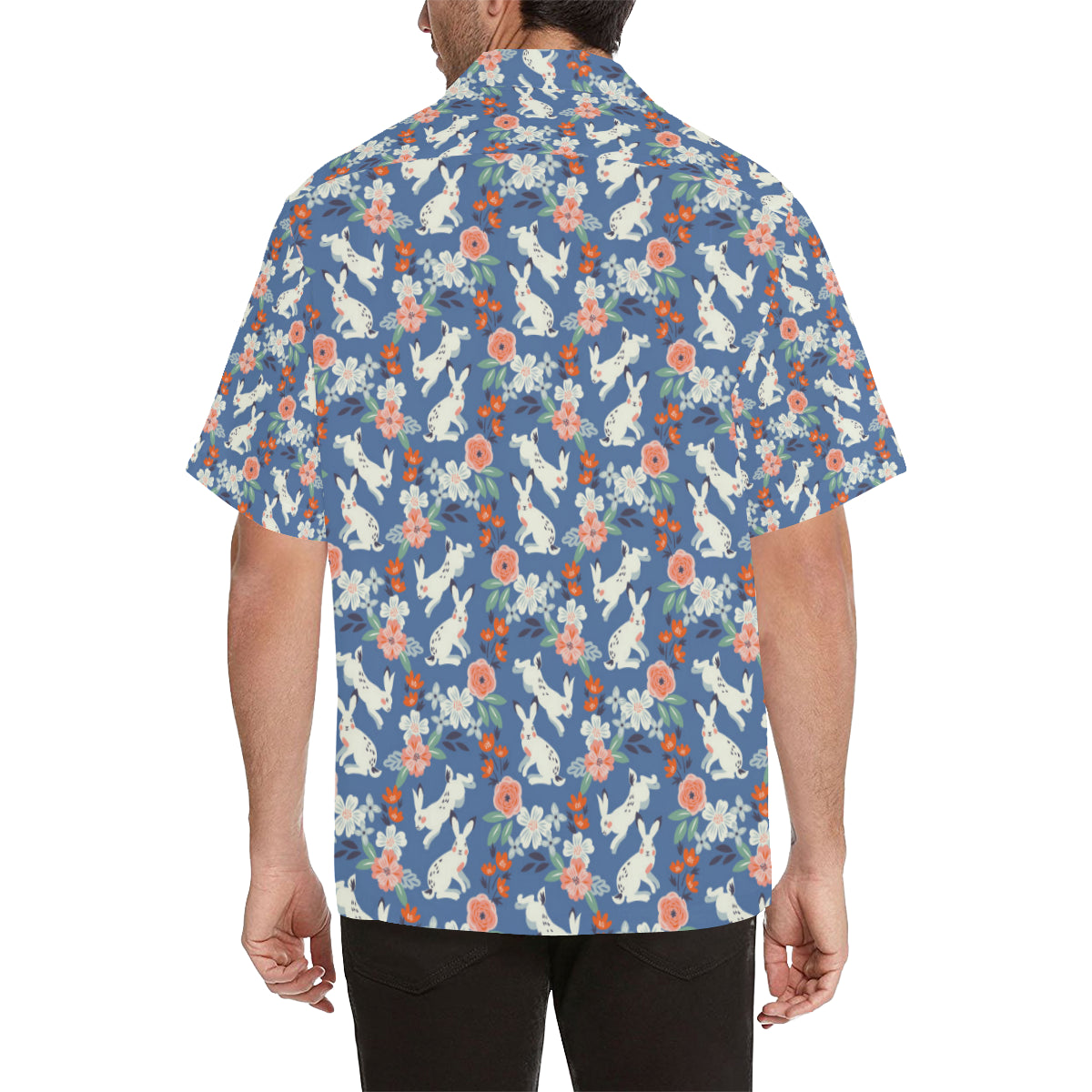 Bunny Pattern Print Design 07 Men's Hawaiian Shirt
