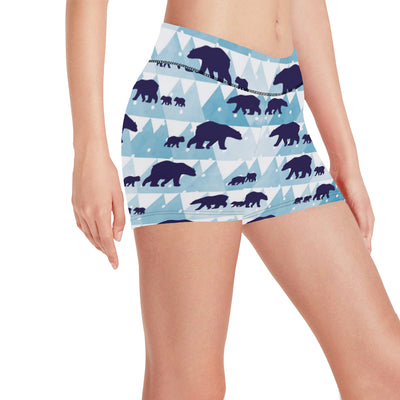 Bear Pattern Print Design BE01 Yoga Shorts