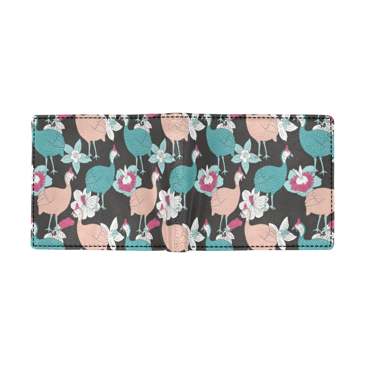 Guinea Fowl Pattern Print Design 03 Men's ID Card Wallet