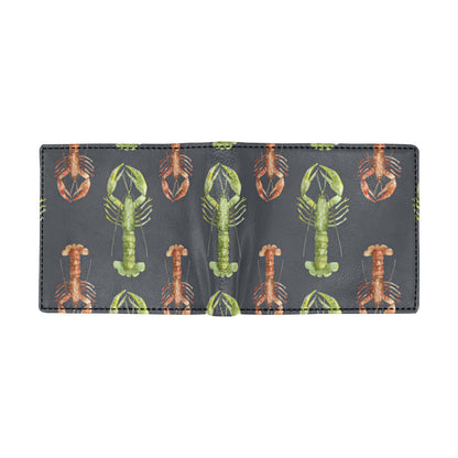 Lobster Pattern Print Design 01 Men's ID Card Wallet