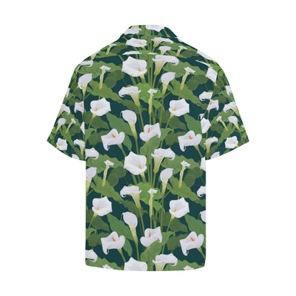 Lily Pattern Print Design 04 Men's Hawaiian Shirt