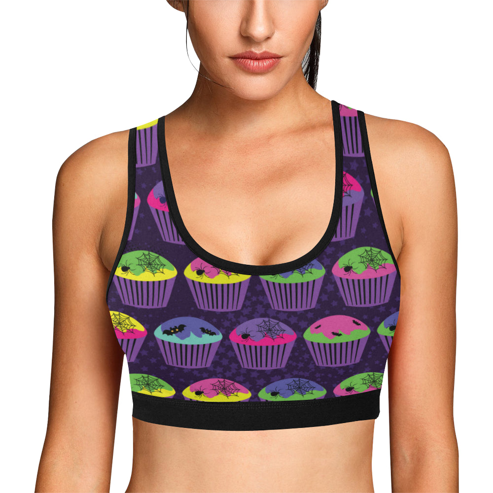 CupCake Halloween Sports Bra