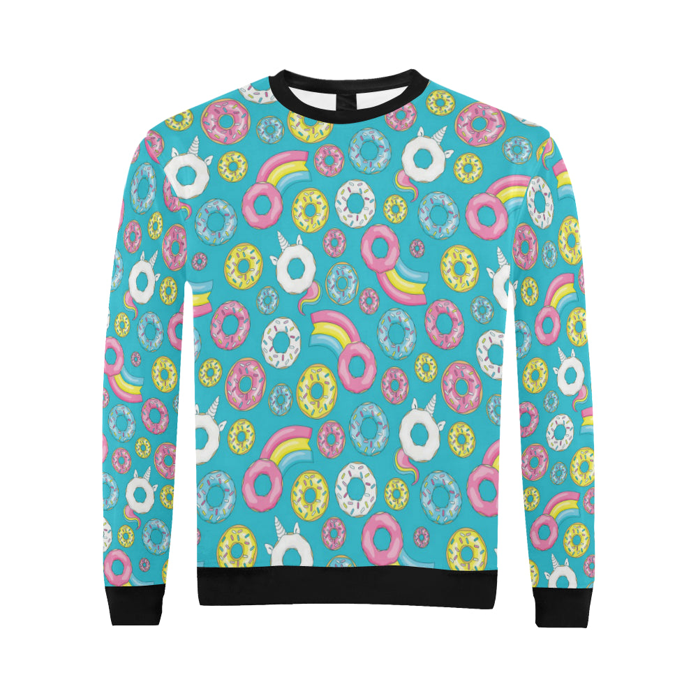 Donut Pattern Print Design DN013 Men Long Sleeve Sweatshirt