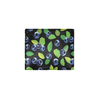 Blueberry Pattern Print Design BB03 Men's ID Card Wallet
