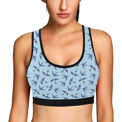 Swallow Bird Pattern Print Design 06 Sports Bra