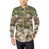 Camo Realistic Tree Forest Print Men's Long Sleeve Shirt