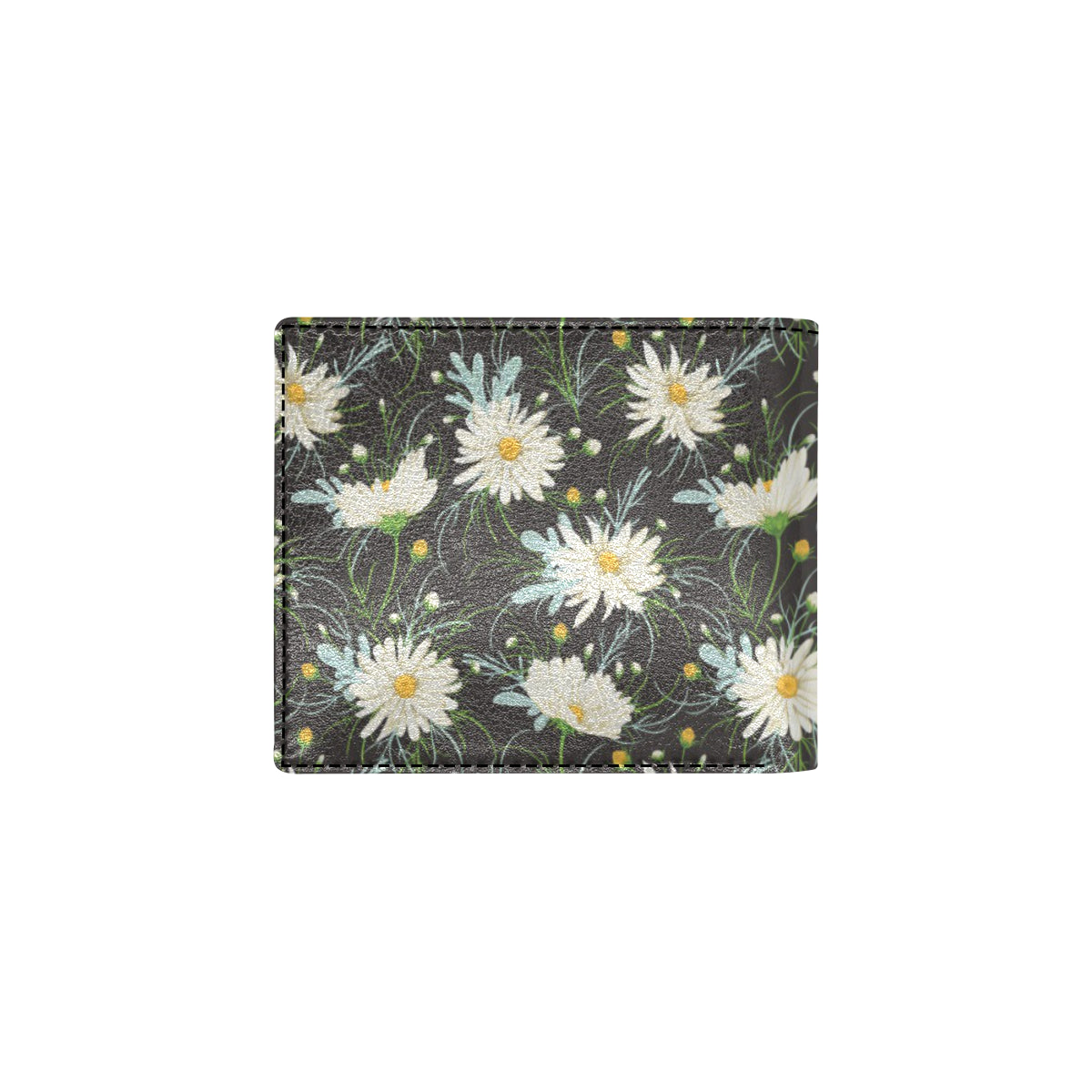 Daisy Pattern Print Design DS08 Men's ID Card Wallet