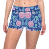 Camellia Pattern Print Design CM05 Yoga Shorts