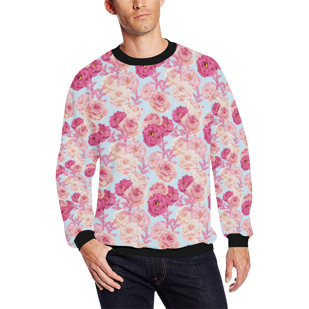 Lisianthus Pattern Print Design LT05 Men Long Sleeve Sweatshirt