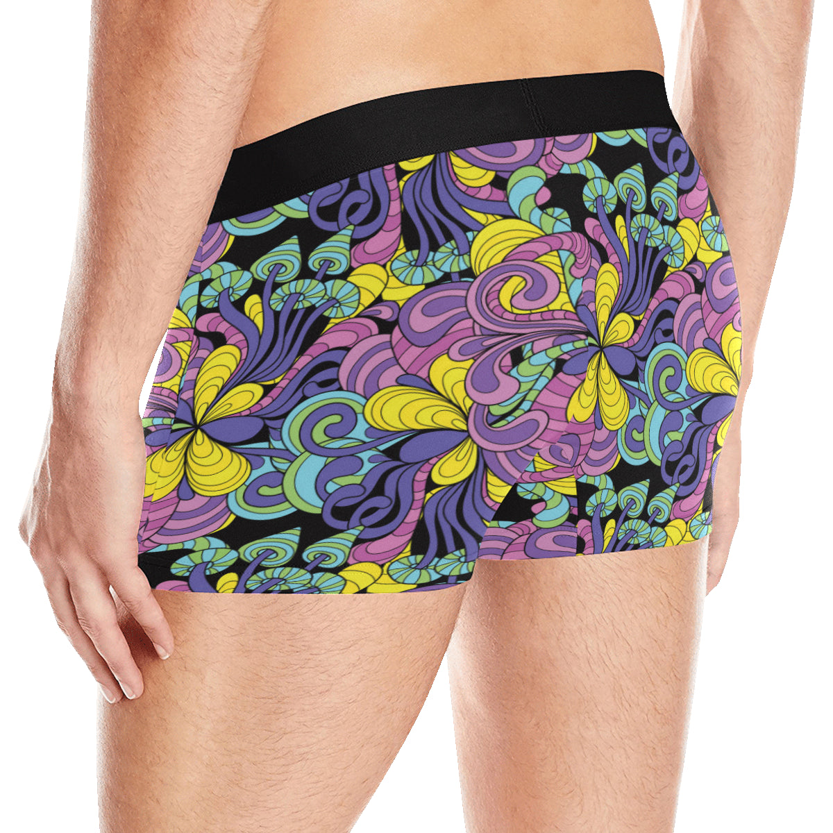 Psychedelic Pattern Print Design A04 Men's Boxer Briefs