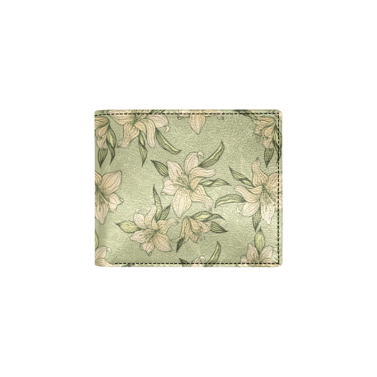 Lily Pattern Print Design LY06 Men's ID Card Wallet