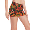 Amaryllis Pattern Print Design AL05 Yoga Shorts