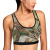 Camo Realistic Tree Forest Print Sports Bra