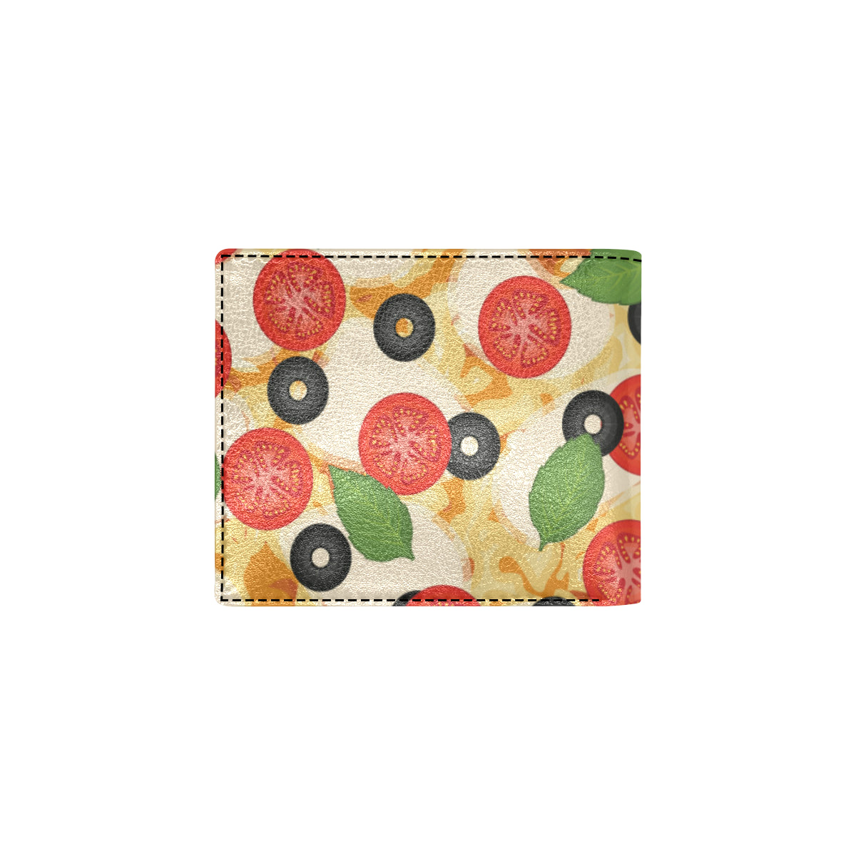 Pizza Pattern Print Design A05 Men's ID Card Wallet