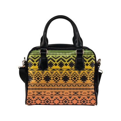 Rastafarian Pattern Print Design A04 Shoulder Handbag