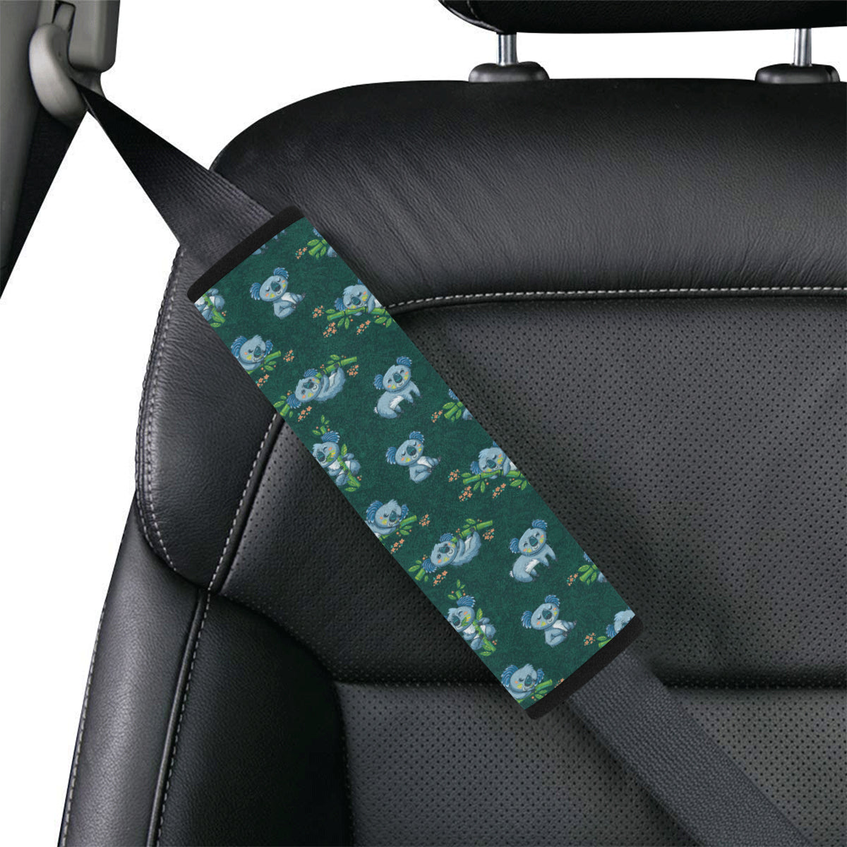 Koala Blue Design Print Car Seat Belt Cover