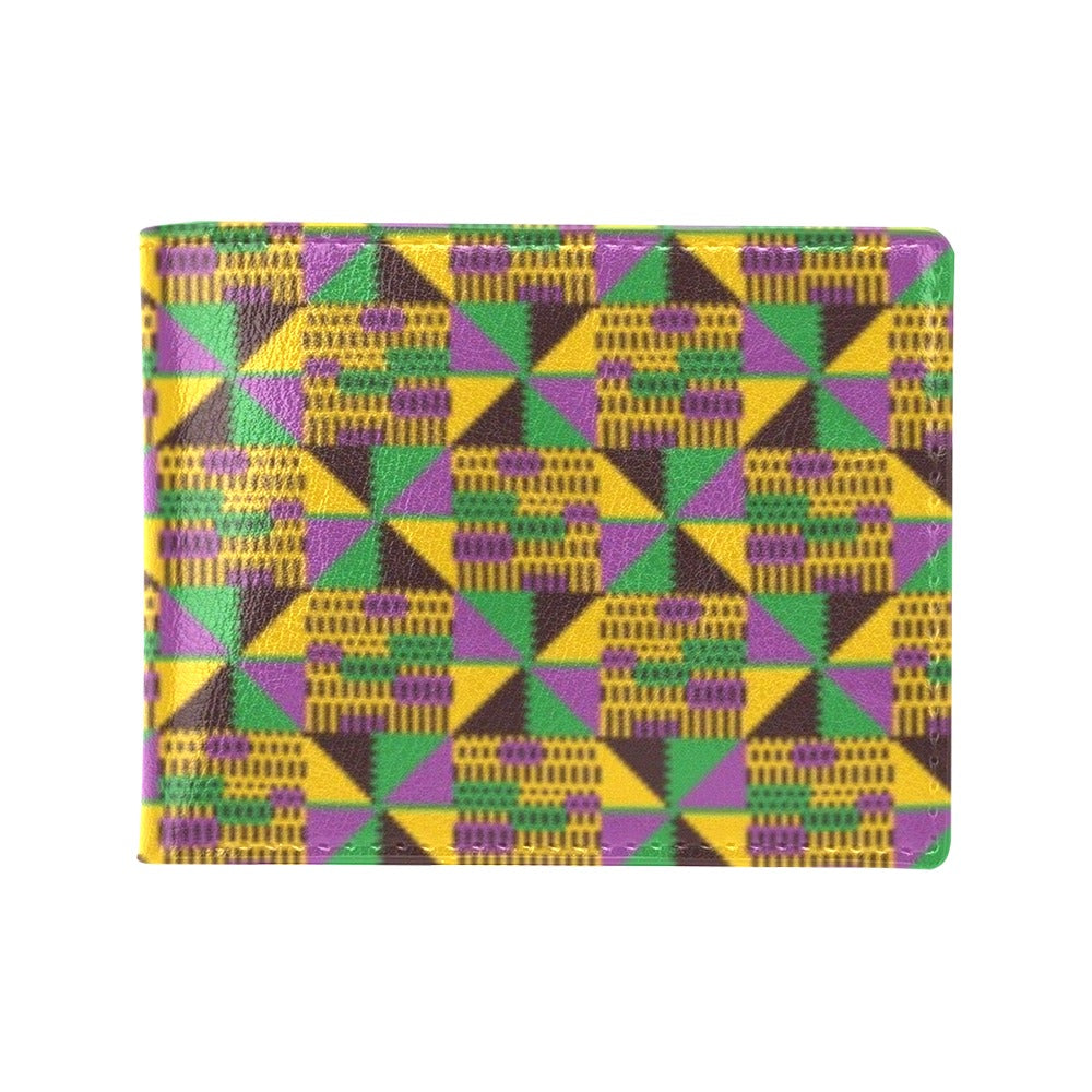 Kente Triangle Design African Print Men's ID Card Wallet