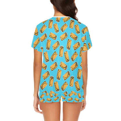 Burrito Print Design LKS301 Women's Short Pajama Set