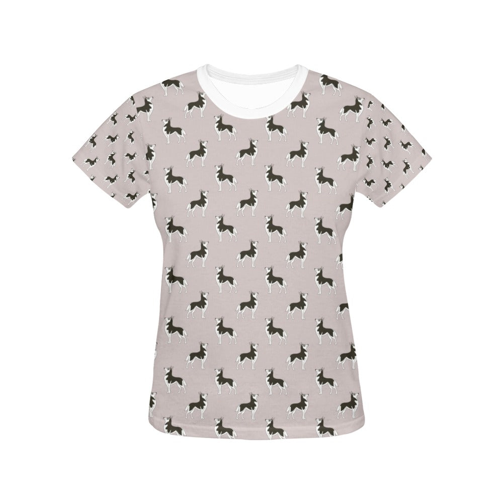 Siberian Huskies Print Design LKS301 Women's  T-shirt