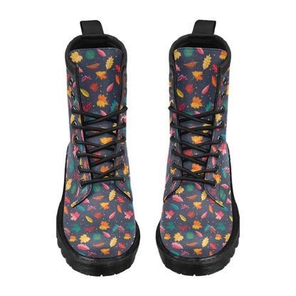 Elm Leave Colorful Print Pattern Women's Boots