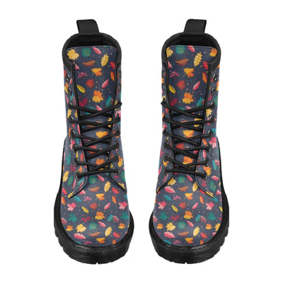 Elm Leave Colorful Print Pattern Women's Boots