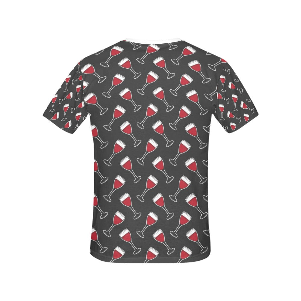 Wine Print Design LKS308 Women's  T-shirt