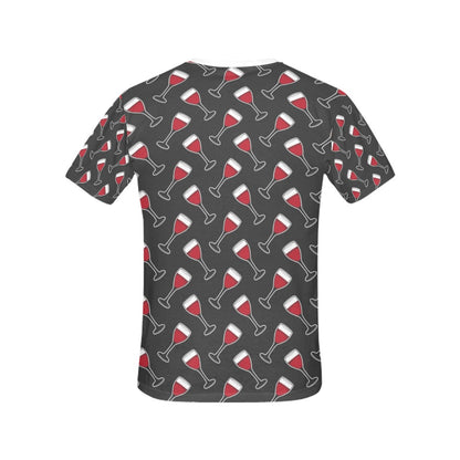 Wine Print Design LKS308 Women's  T-shirt