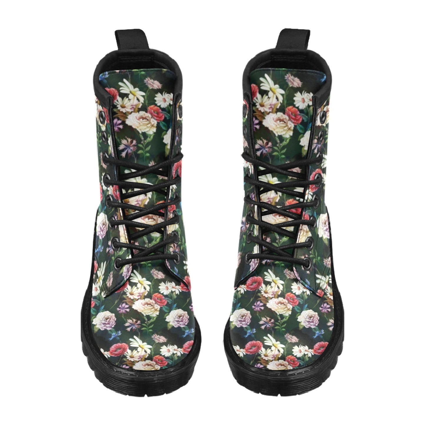 Summer Floral Print Design LKS303 Women's Boots