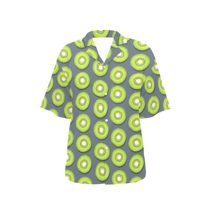Kiwi Pattern Print Design KW06 Women's Hawaiian Shirt