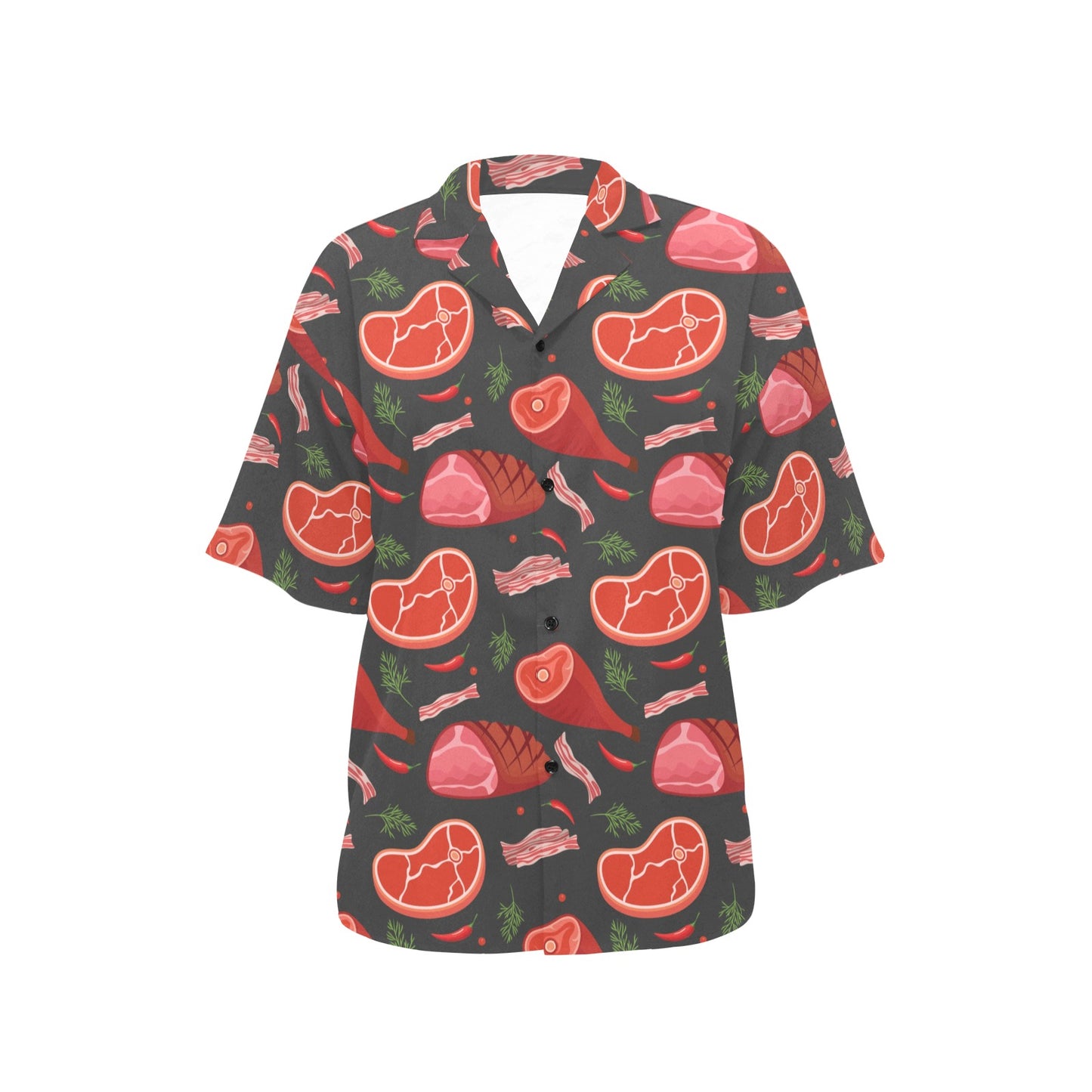 Meat Pattern Print Design 03 Women's Hawaiian Shirt