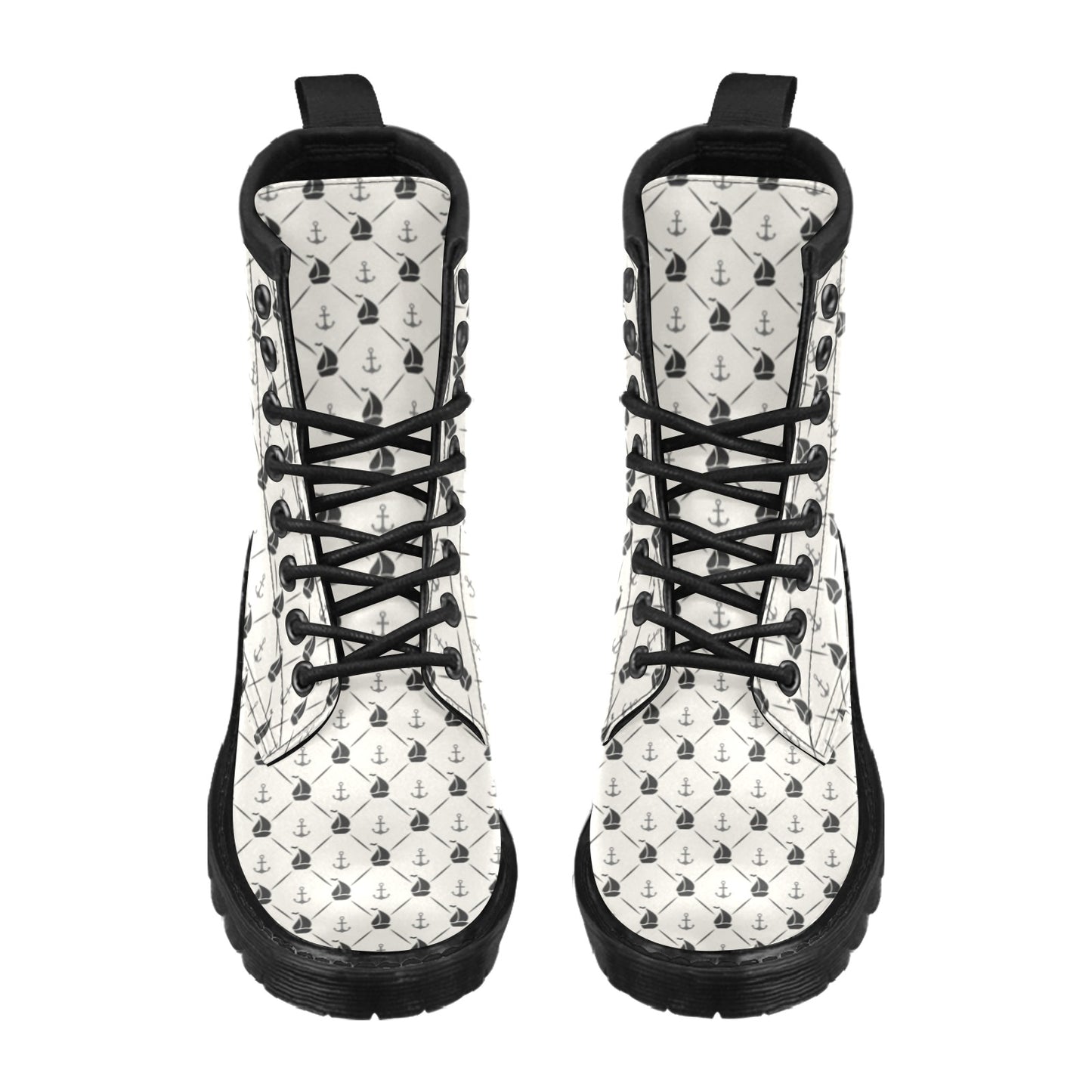 Sailboat Print Design LKS302 Women's Boots