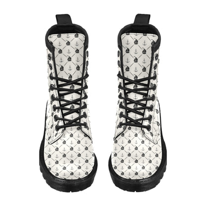 Sailboat Print Design LKS302 Women's Boots